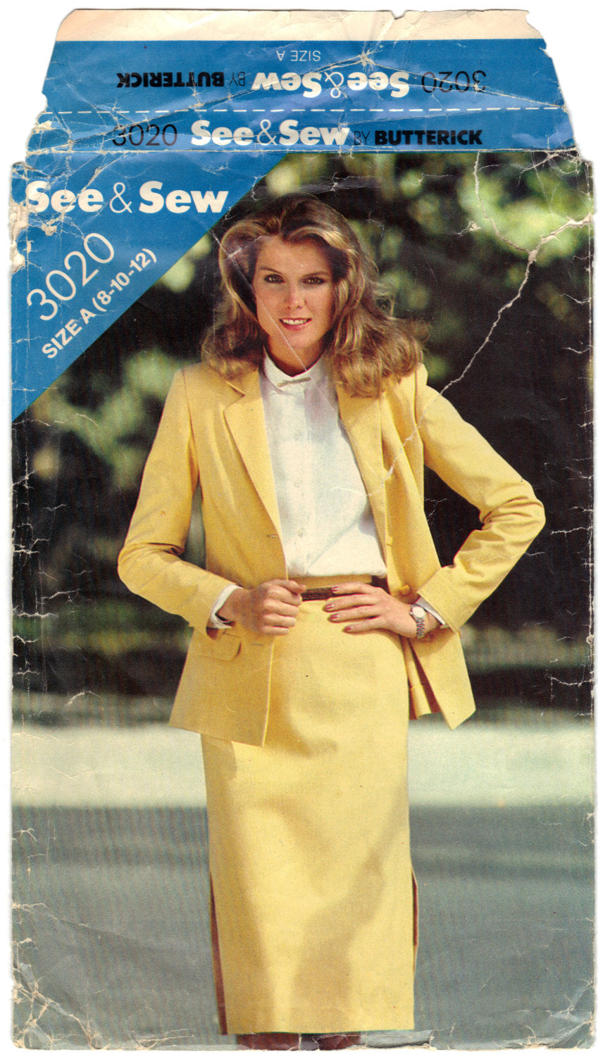 Butterick See & Sew 3020 Vintage Misses Jacket and Skirt