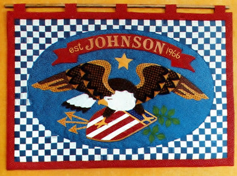 Pieceable Kingdom Americana Eagle Oval Hoop or Banner Pattern Vintage Kit