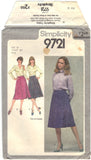 Simplicity 9721 Pattern Vintage Front-Wrap Skirt