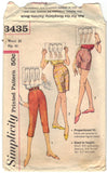 Simplicity 3435 Pattern Vintage Pedal Pushers & Shorts