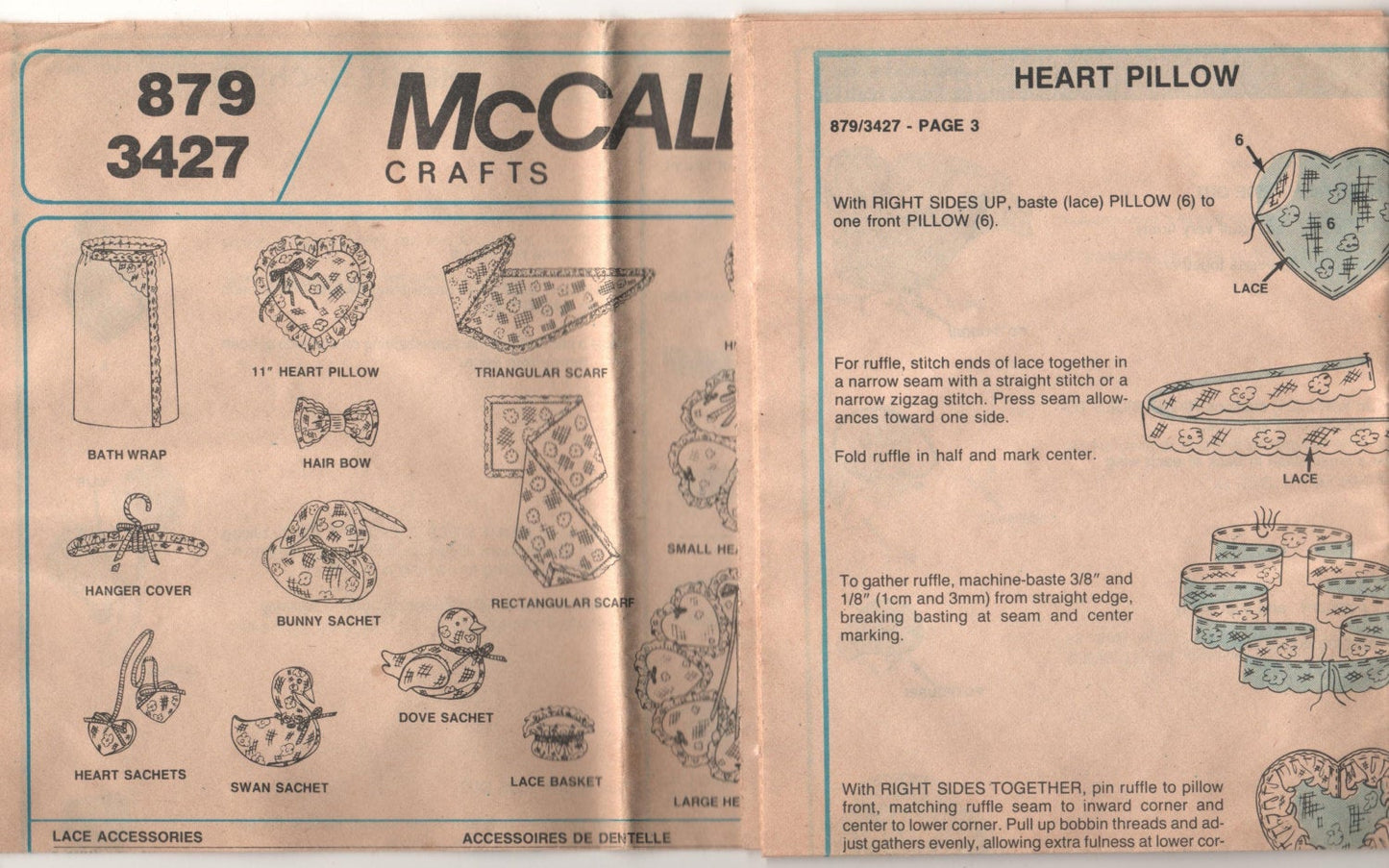 McCalls 3427 Pattern Vintage Lace Delight