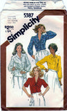 Simplicity 5387 Pattern Vintage Blouses In Half-Sizes
