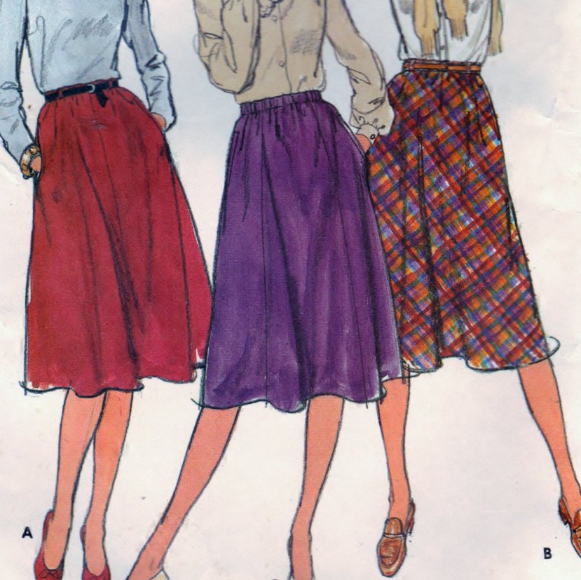 Butterick 3496 Pattern Vintage Misses Skirts