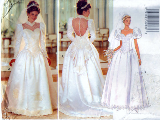 Butterick 3839 Pattern Vintage Misses Wedding Dress