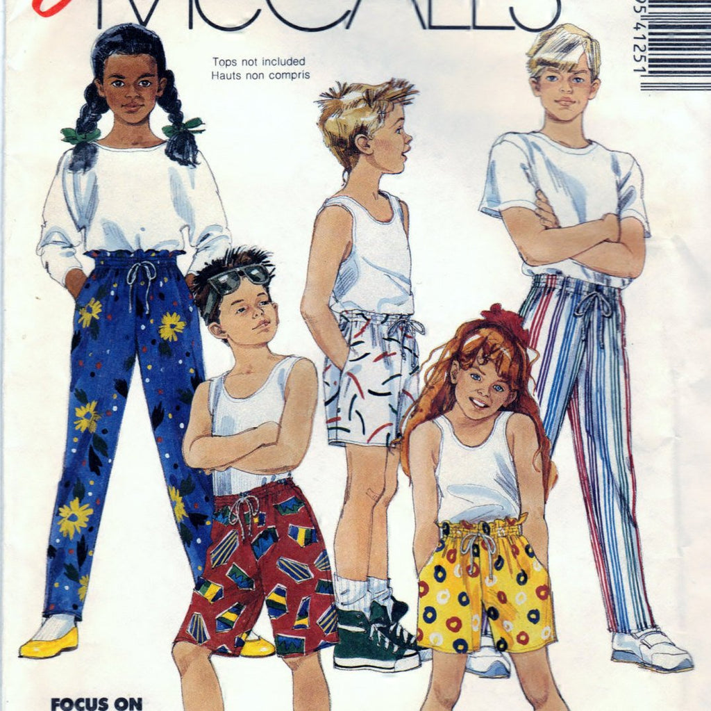 McCall's 4125 Pattern Vintage Girls' and Boys' Pants or Shorts