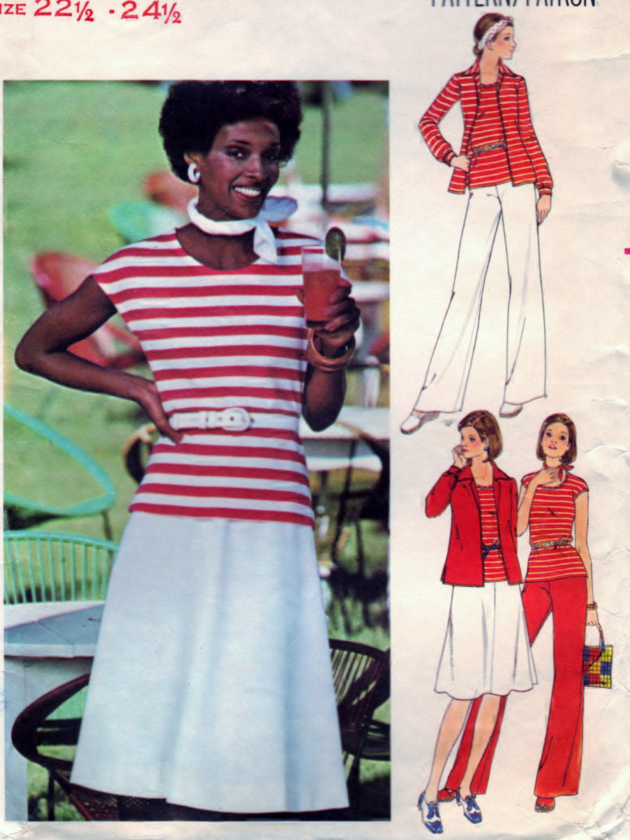 Butterick 4746 Pattern Vintage Half Size Shirt, TShirt, Skirt, And Pants
