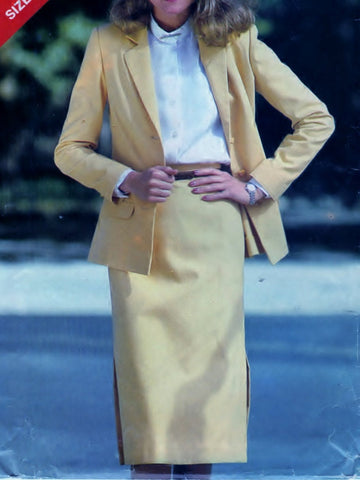 Butterick See and Sew 3020 Pattern Vintage Misses Jacket And Skirt