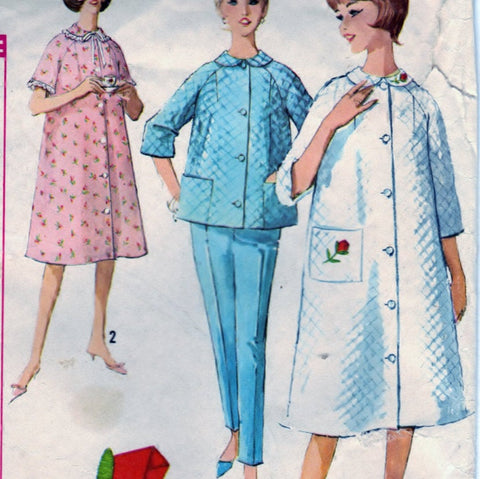 Simplicity 5205 Pattern Vintage Misses Robe, Top and Pants