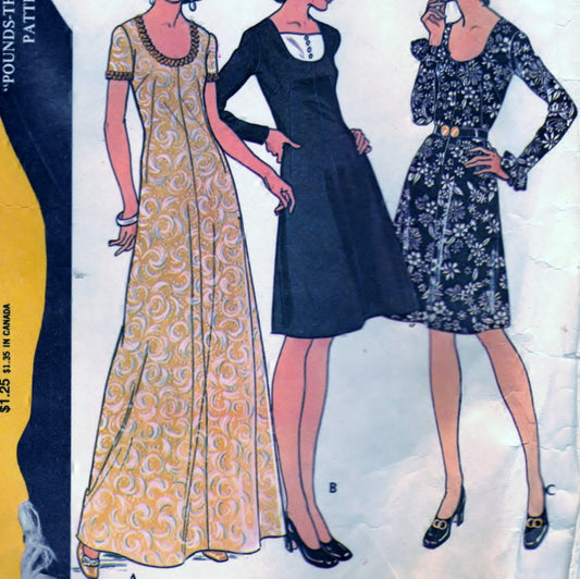 McCalls 3853 Pattern Vintage Women Dress