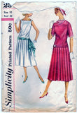 Simplicity 2363 Pattern Vintage Jr. Misses and Teen Age Two-Piece Dress and Sash