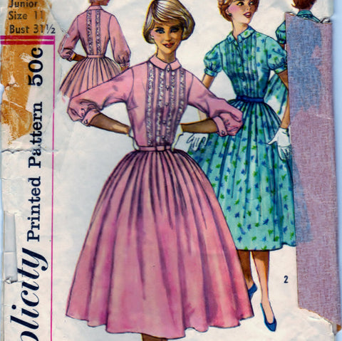 Simplicity 2126 Pattern Vintage Misses And Misses One Piece Dress