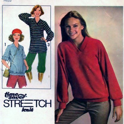 Simplicity 8618 Pattern Vintage Misses Pullover Top