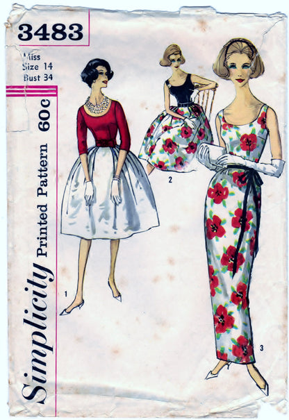 Simplicity 3483 Pattern Vintage Junior And Misses Blouse And Skirt In Two Lengths
