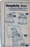 Simplicity 6055 Pattern Vintage Dolls Set Of Party Dresses Lge