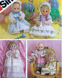 Simplicity 6055 Pattern Vintage Dolls Set Of Party Dresses Med