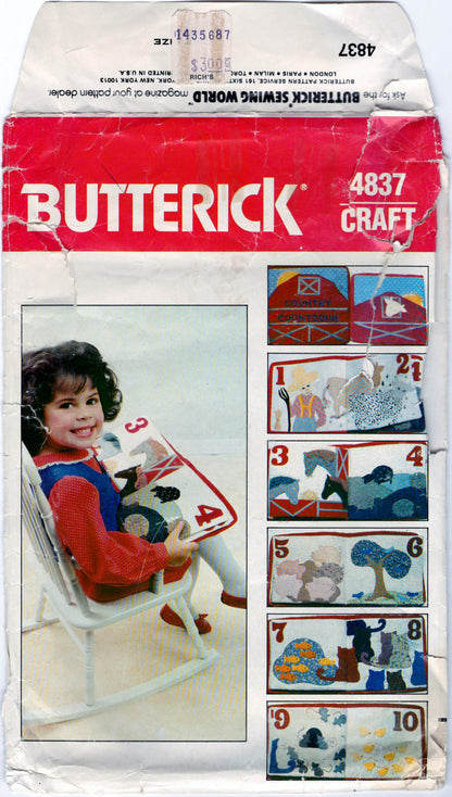 Butterick 4837 Pattern Vintage Counting For Tots