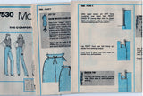 McCalls 7530 Pattern Vintage Misses Pants Or Shorts