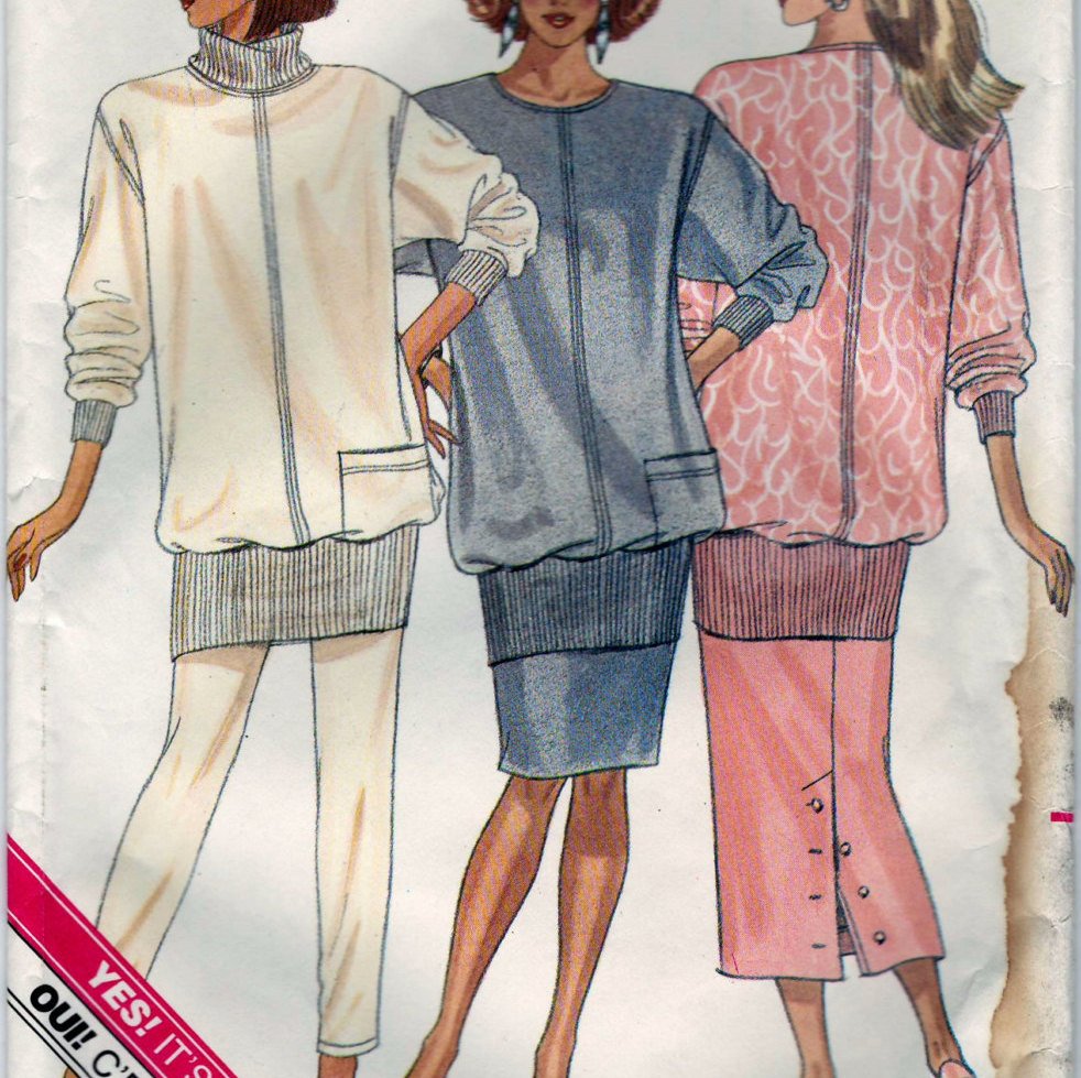 Butterick 5730 Pattern Vintage Misses Petite Top, Skirt And Pants