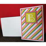 Striped Design Handmade Good Greeting Supply Card CLEARANCE
